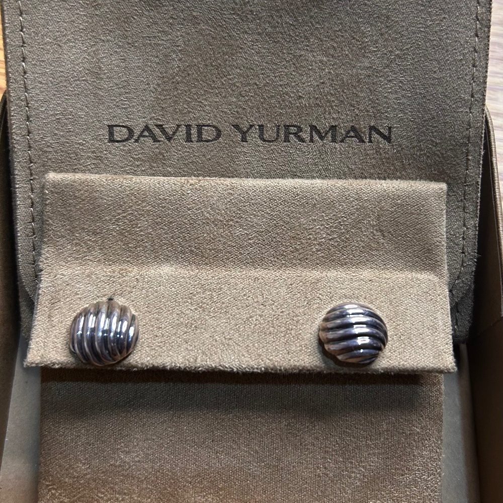 Authentic David Yurman Sculpted Cable Stud Earrings